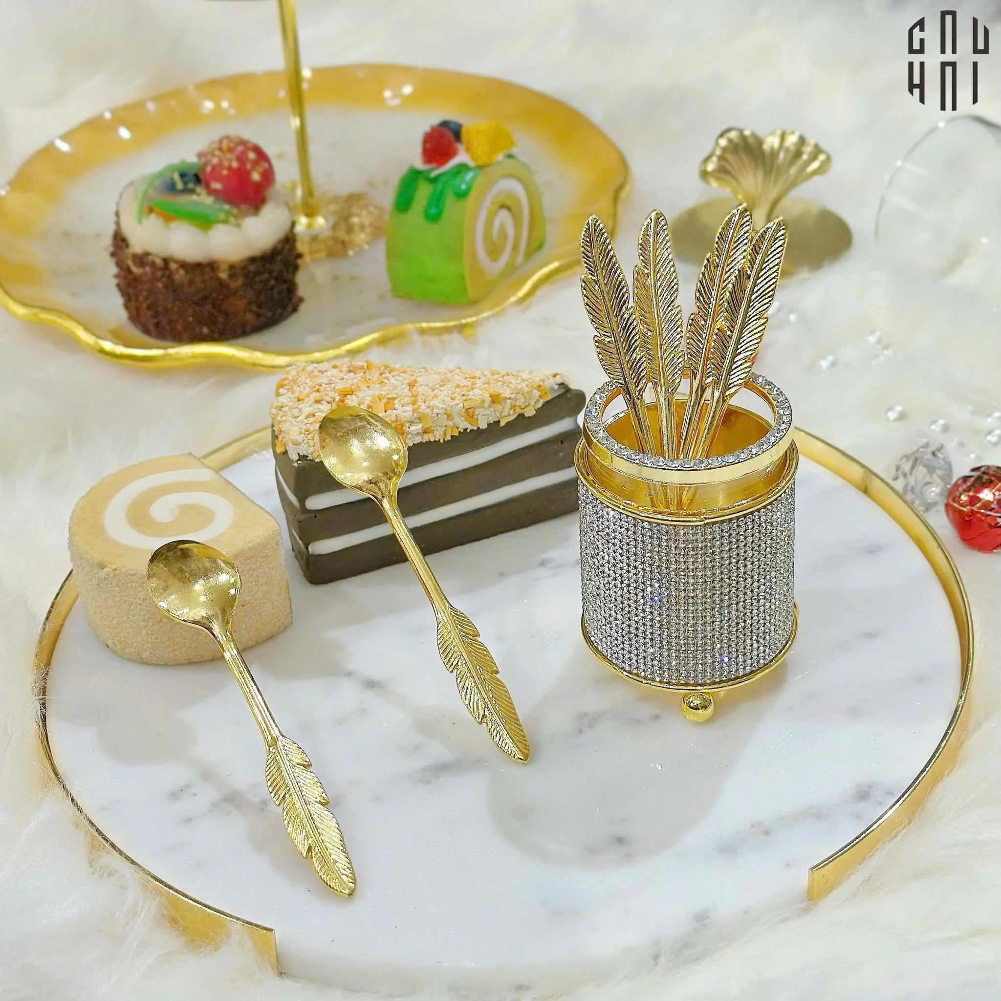 Set 6 Muỗng Angel Wings-Dinner Cutlery Set Dao Muỗng Nĩa-CẬU HAI HOME DECOR