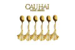 Set 6 Muỗng Persian Babylon Fan Coffee Spoon-Dinner Cutlery Set Dao Muỗng Nĩa-CẬU HAI HOME DECOR
