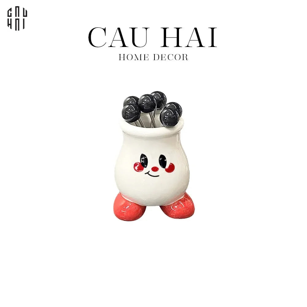 Set 6 Nĩa Tráng Miệng Cutie Penguin-CẬU HAI HOME DECOR