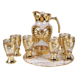 Set Bình Nước Ly Thủy Tinh Papillon Éclat D’Or 7pcs-Set bình nước Carafe & Glassware Ensemble-CẬU HAI HOME DECOR-CẬU HAI HOME DECOR