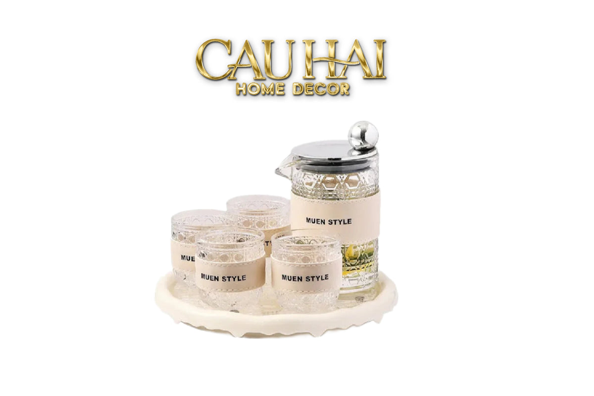 Set Bình Nước Petite Jollie D'Ivoire Water Ensemble 6Pcs-Set bình nước Carafe & Glassware Ensemble-CẬU HAI HOME DECOR