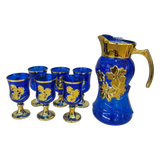 Set Binh Nuoc Thuy Tinh Grand Marquis Bleu Saphir Glass 7pcs-Set bình nước Carafe & Glassware Ensemble-CẬU HAI HOME DECOR