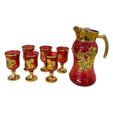 Set Binh Nuoc Thuy Tinh Grand Marquis Rubis Rouge Glass 7pcs-Set bình nước Carafe & Glassware Ensemble-CẬU HAI HOME DECOR