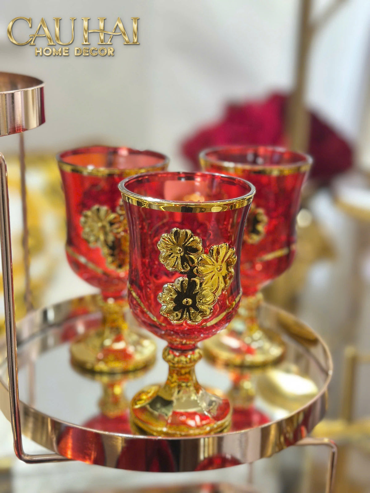 Set Binh Nuoc Thuy Tinh Grand Marquis Rubis Rouge Glass 7pcs-Set bình nước Carafe & Glassware Ensemble-CẬU HAI HOME DECOR