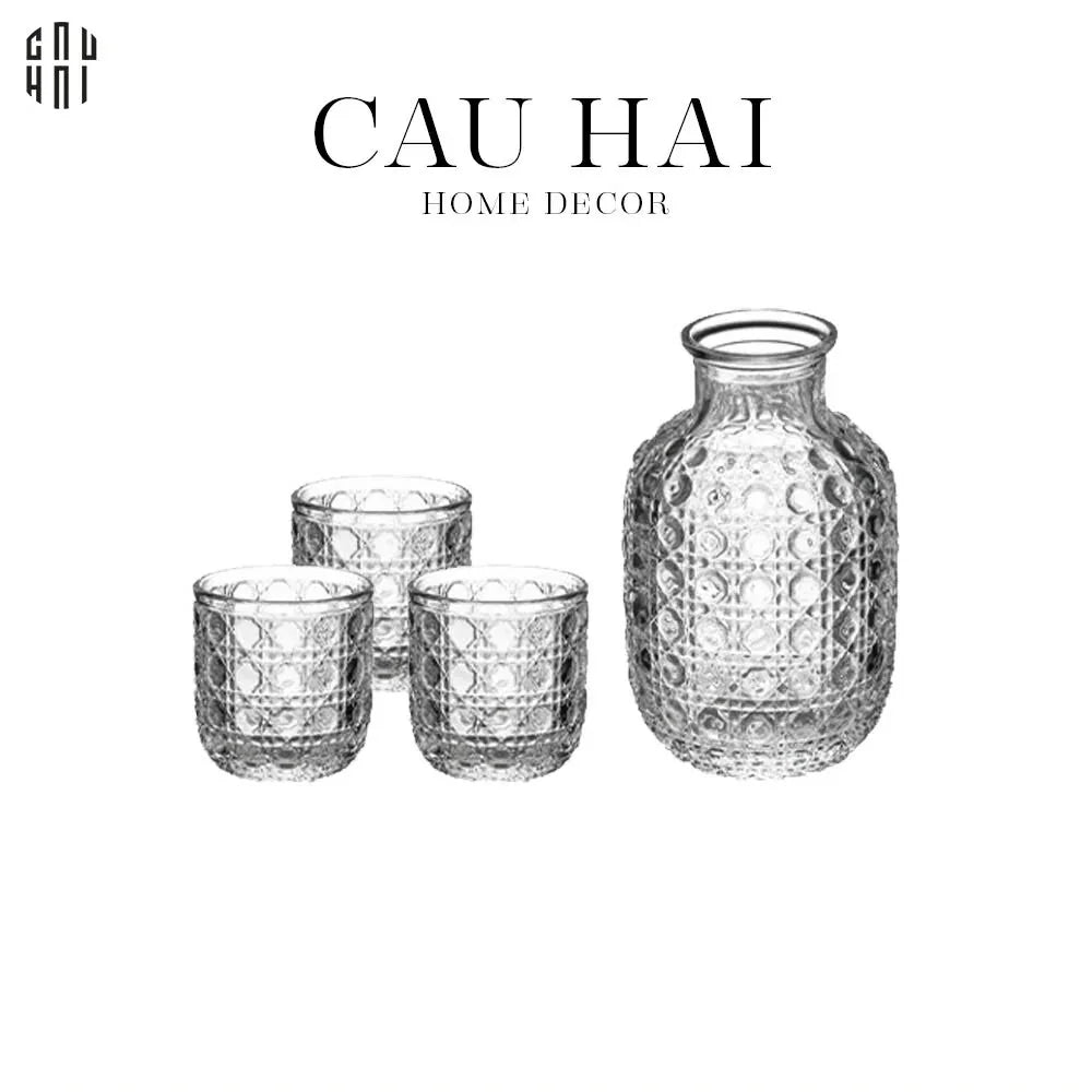 Set Bình Rót Liquor Cristallerie Atélier Cannage Facetté Up - CẬU HAI HOME DECOR
