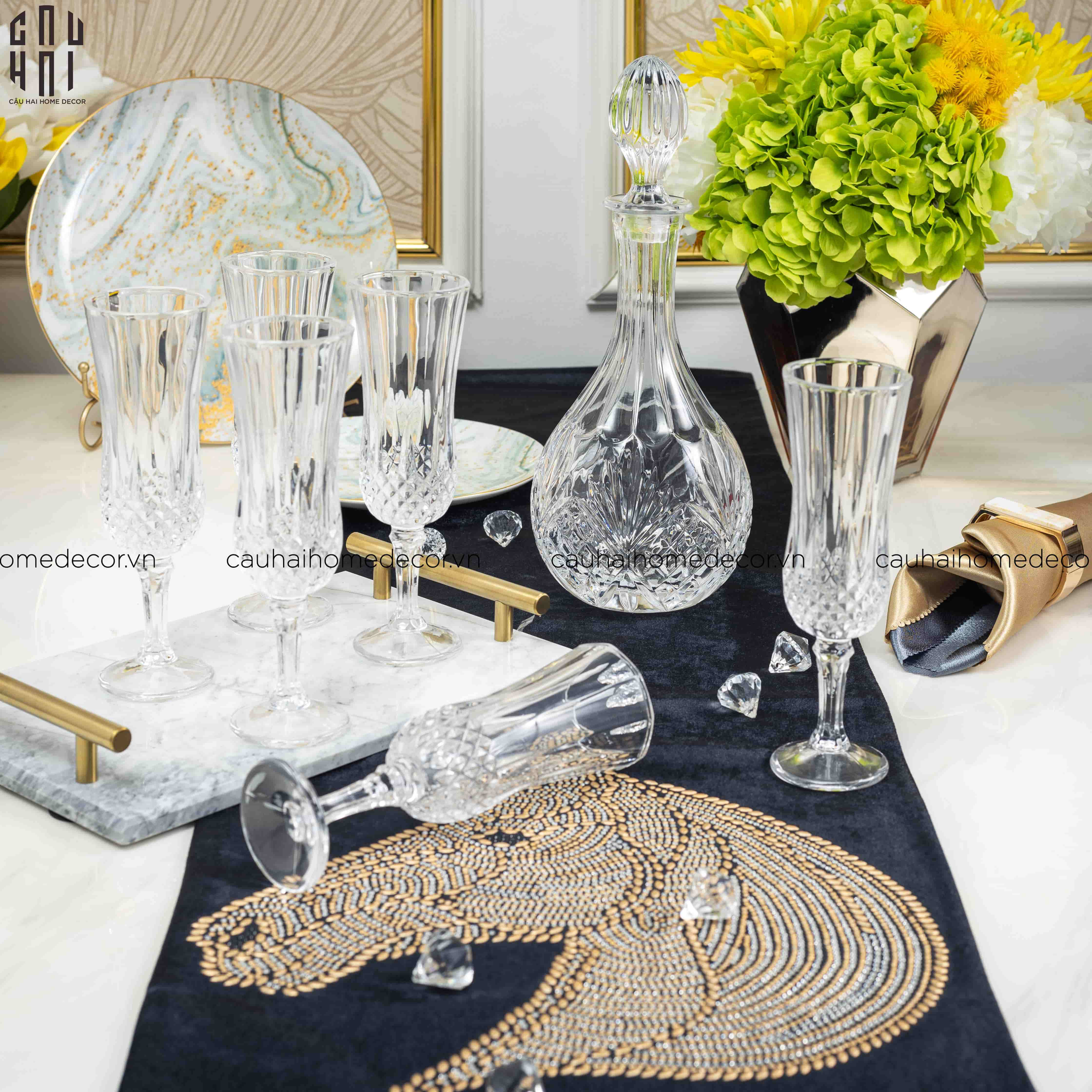 SET BÌNH RƯỢU LOUIS giảm 40 - CẬU HAI HOME DECOR