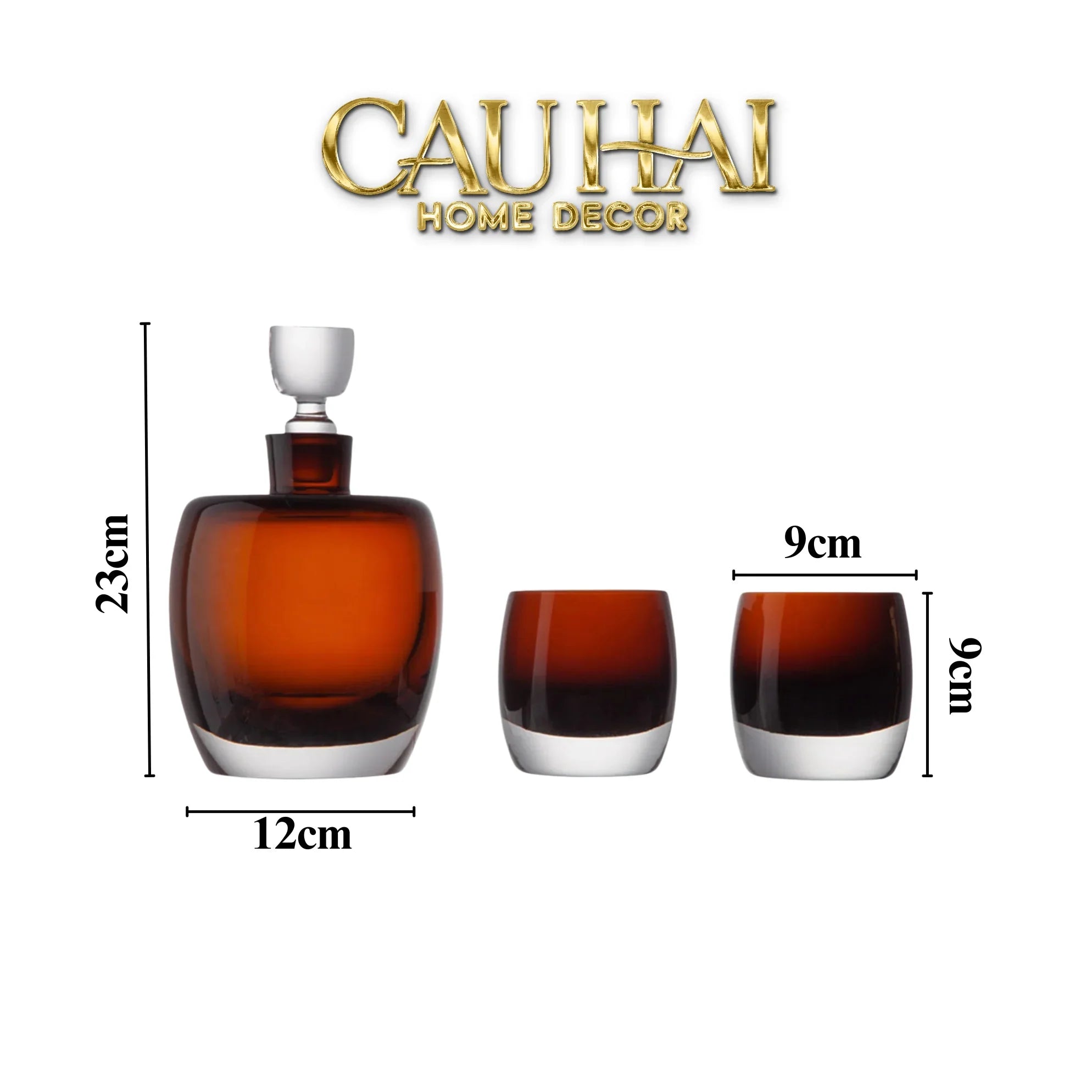Set Bình Rượu Pha Lê Cristalleries Enigma Rouge Umeshu Ensemble-CẬU HAI HOME DECOR