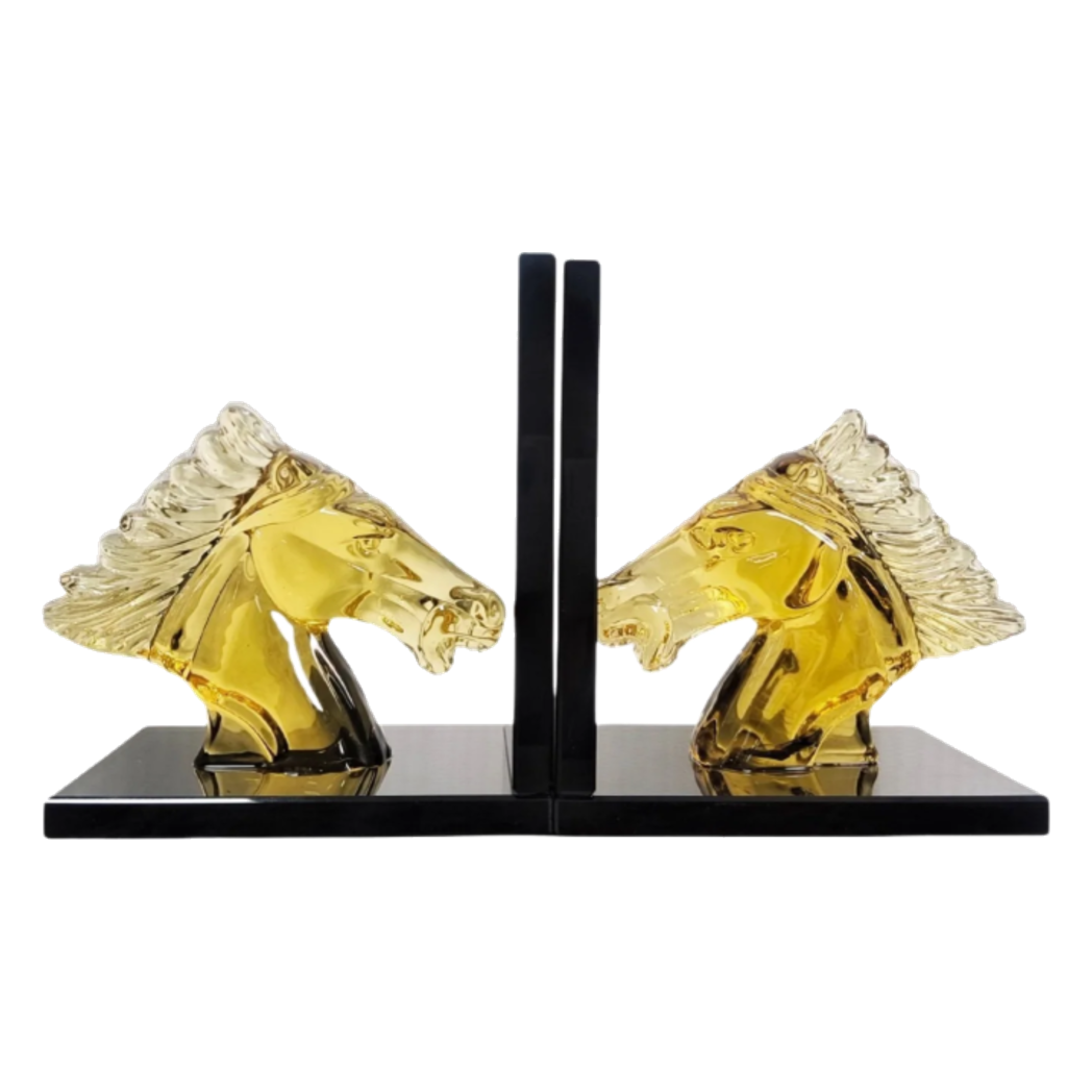 Set Chặn Sách Pha Lê Cristalleries Ésquetre De Cheval-TƯỢNG TRANG TRÍ-CẬU HAI HOME DECOR