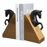 Set Tượng Chặn Sách Đá Marble Trojan Troy Horse Bookend 20x10x15