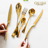 Set Dao Muỗng Nĩa 4 Món H Class Golden Attelage Noble Dinner Cutlery 4pcs-Dinner Cutlery Set Dao Muỗng Nĩa-CẬU HAI HOME DECOR