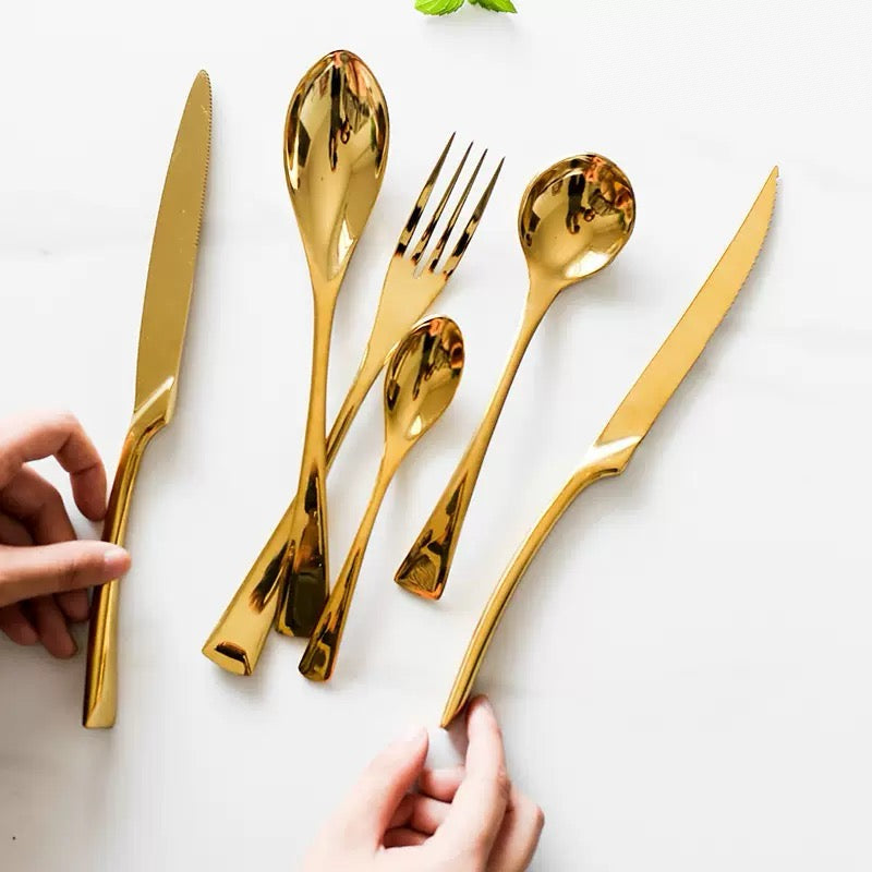 Set Dao Muỗng Nĩa 4 Món H Class Golden Attelage Noble Dinner Cutlery 4pcs