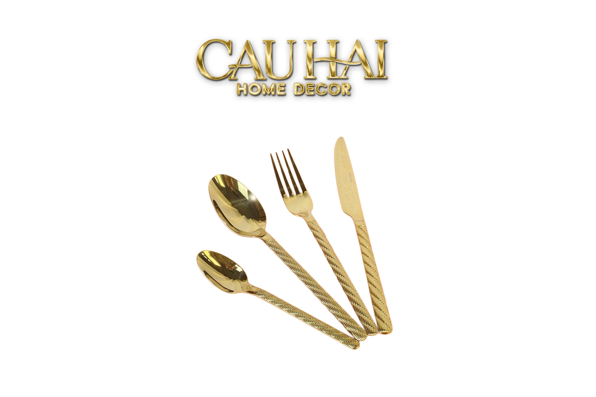 Set Dao Muỗng Nĩa 4 Món  Impérial Sand Gold H Class Dinner Cutlery 4pcs