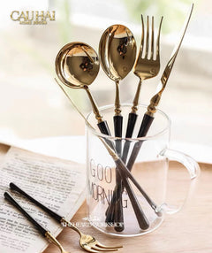 Set Dao Muỗng Nĩa 4 Món Phantom Glamour Trident Couture Dinner Cutlery 4Pcs-Dinner Cutlery Set Dao Muỗng Nĩa-CẬU HAI HOME DECOR