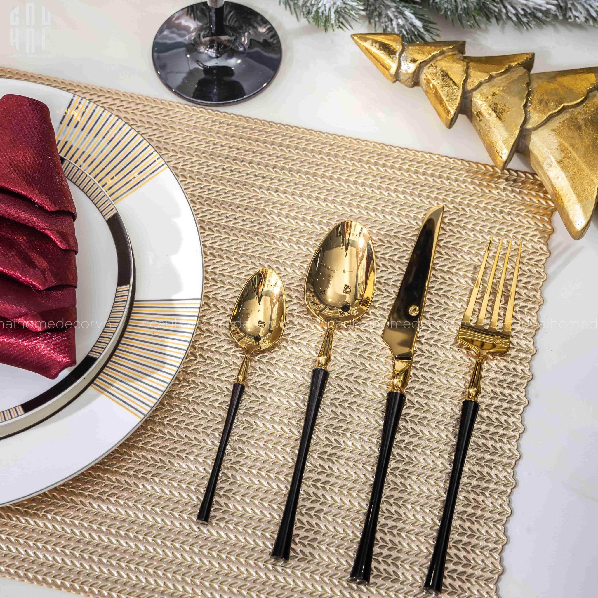Set Dao Muỗng Nĩa 4 Món Phantom Premium Dinner Cutlery 4Pcs-Dinner Cutlery Set Dao Muỗng Nĩa-CẬU HAI HOME DECOR
