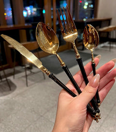 Set Dao Muỗng Nĩa 4 Món Phantom Premium Dinner Cutlery 4Pcs-Dinner Cutlery Set Dao Muỗng Nĩa-CẬU HAI HOME DECOR