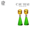 SET ĐẾ NẾN PHA LÊ - CANDLE GEM – EMERALD & CITRINE
