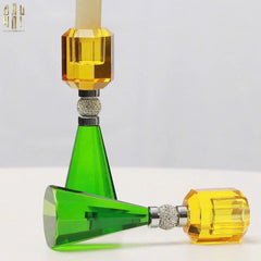 Set Đế Nến Pha Lê - Candle Gem – Emerald & Citrine-NẾN TRANG TRÍ-CẬU HAI HOME DECOR