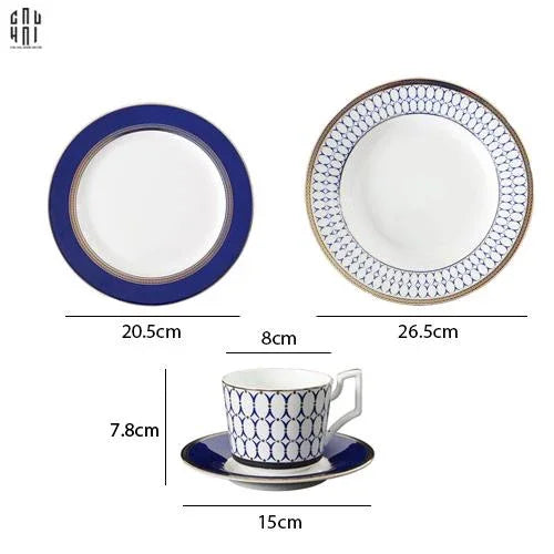 Set Đĩa Bàn Tiệc Âu Ogilvy Banquet Plates 4 Pcs Élégance Cobalt Blue Dinnerware Sets-SET CHÉN DĨA-CẬU HAI HOME DECOR
