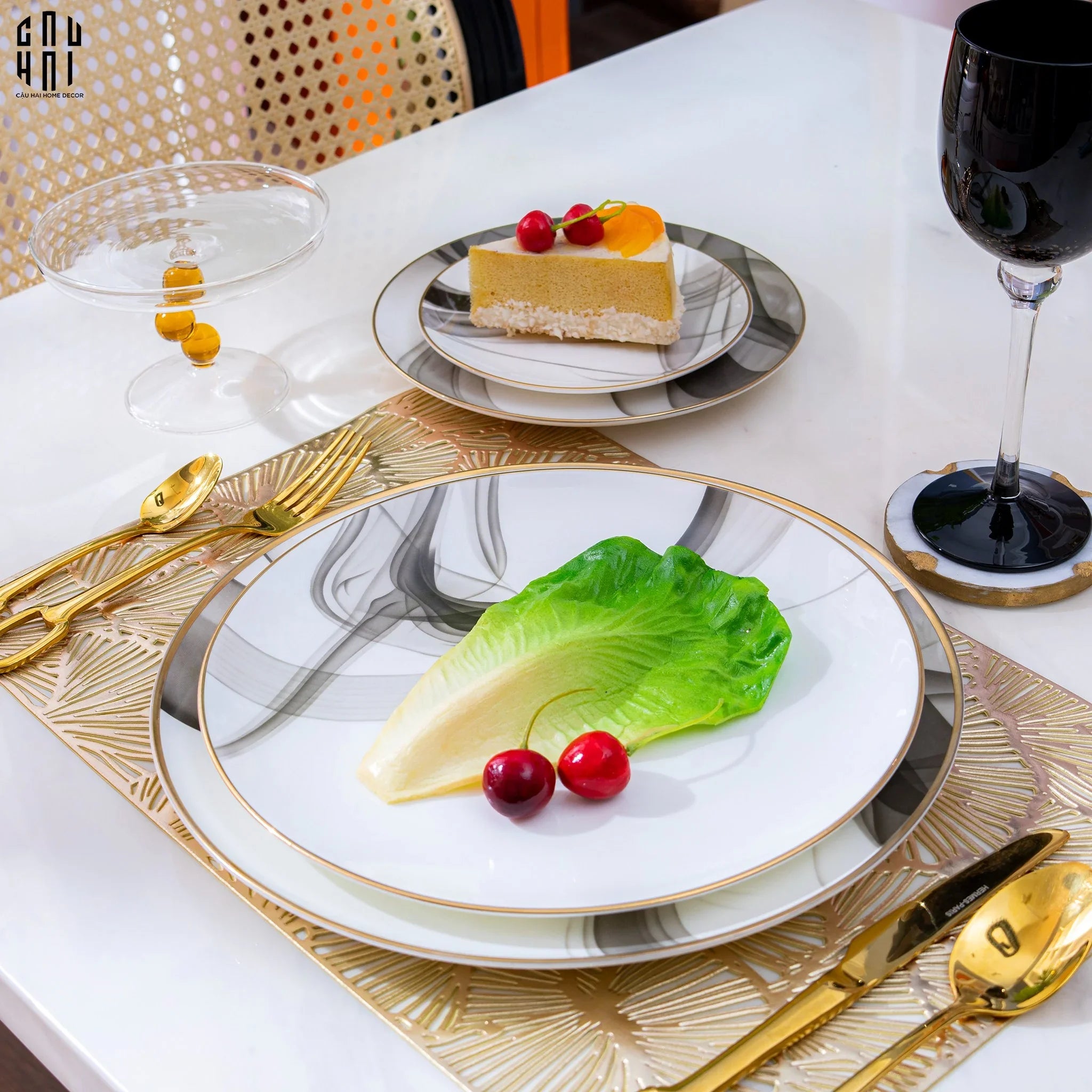 Set Dinner Le Gris 4Pcs Ss25-SET CHÉN DĨA-CẬU HAI HOME DECOR