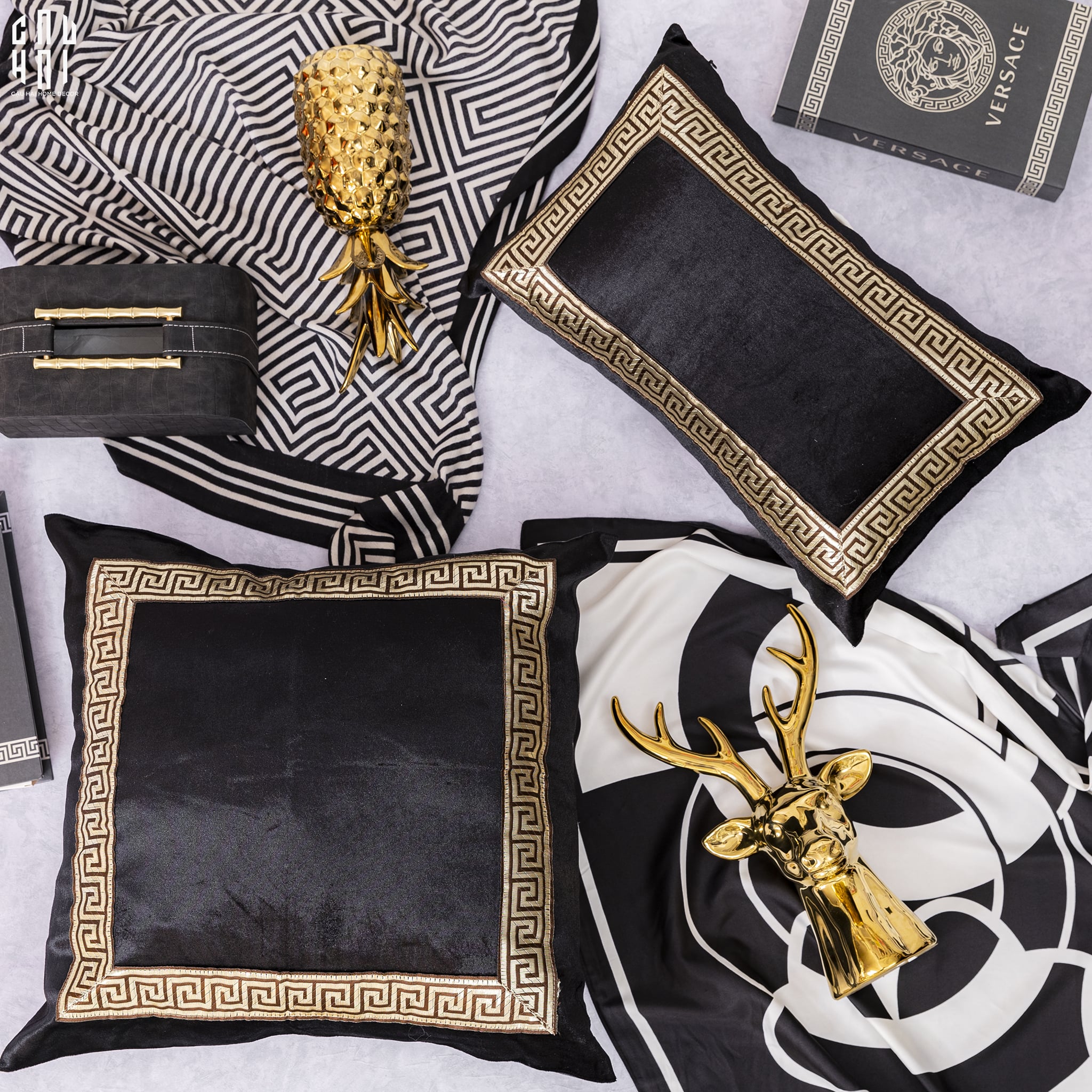 SET GỐI CROCHET - NOIR-CẬU HAI HOME DECOR