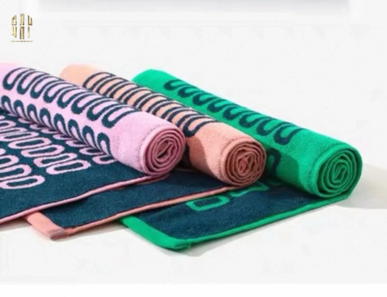 SET KHĂN TẮM 75x140 & 34x74 ZERO MONARCH - ROSE & NAVY