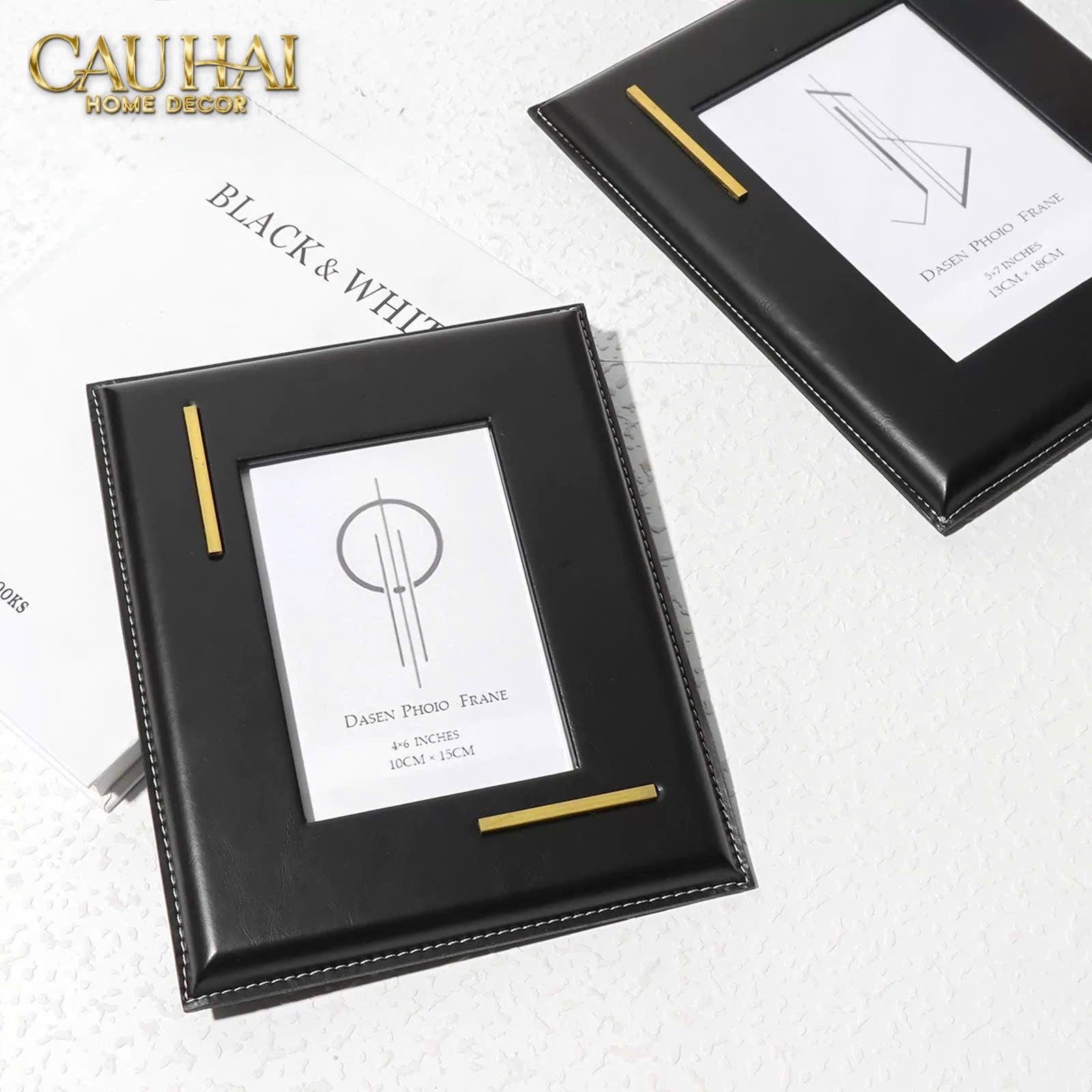 SET KHUNG ẢNH DA ELEGANCE SAVOIR-CẬU HAI HOME DECOR