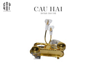 Set Lọ Gia Vị Persian Golden Callac Lily Vanity-LY THỦY TINH-CẬU HAI HOME DECOR