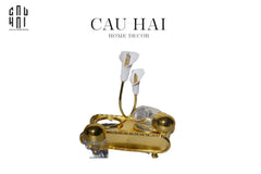 Set Lọ Gia Vị Persian Golden Callac Lily Vanity-LY THỦY TINH-CẬU HAI HOME DECOR