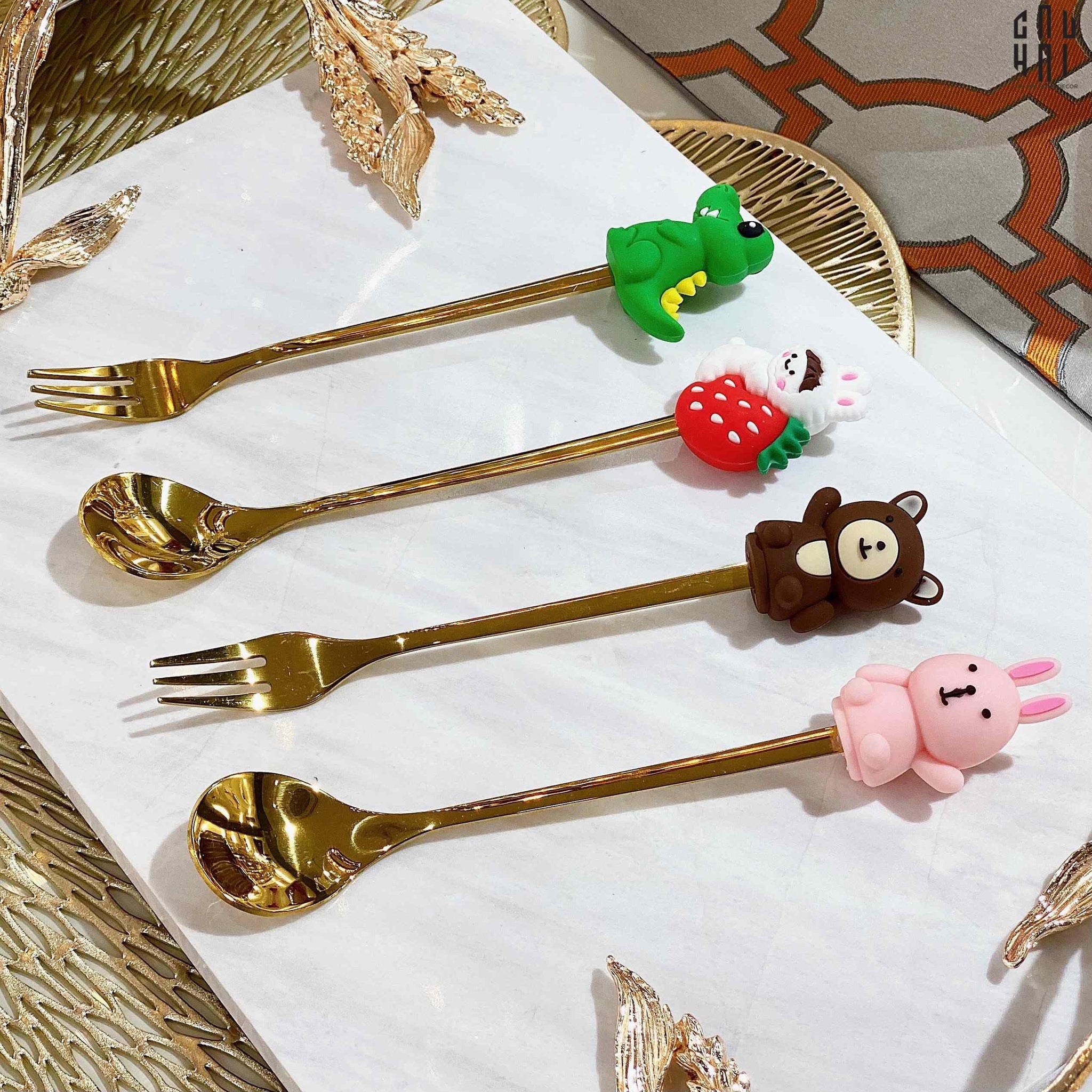 SET MUỖNG NĨA BEST WISHES 4PCS-CẬU HAI HOME DECOR