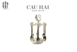 SET MUỖNG - SILVER COFFEE SPOON SWAN CAROUSEL 6 CÁI-CẬU HAI HOME DECOR