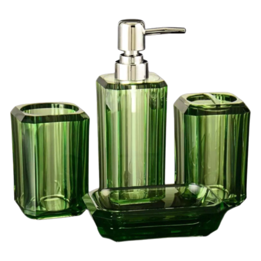 Set Nhà Tắm Acrylic 4 Món Emerald Gemstone Bathroom Vanity Set 4pcs - CẬU HAI HOME DECOR