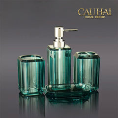 Set Nhà Tắm Acrylic 4 Món Emerald Gemstone Bathroom Vanity Set 4pcs-CẬU HAI HOME DECOR