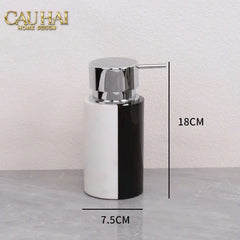 Set Nhà Tắm Đá Marble Trắng Đen Bản Đặc Biệt - Monolith Noir & Ivoire Oval Tray - Bathroom Vanities 4pcs-CẬU HAI HOME DECOR