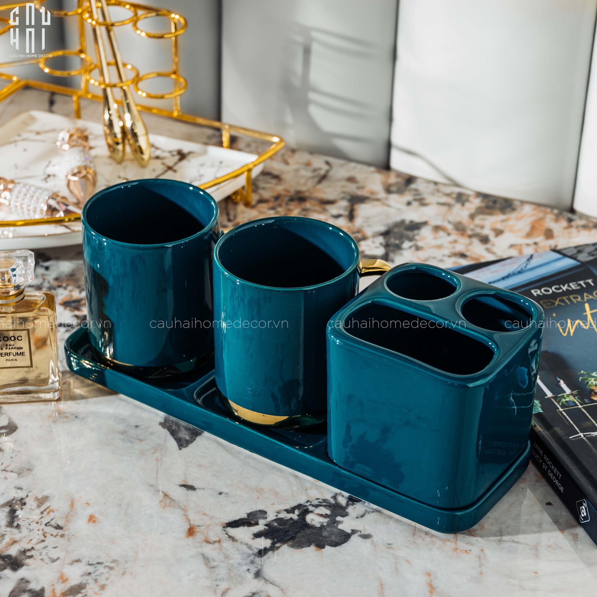 SET NHÀ TẮM EMERALD PREMIUM 4PCS SS22