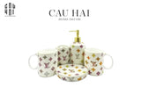 SET NHÀ TẮM LUXURY LOUIS. V MONOGRAM 5PCS - FULL BOX SS25-CẬU HAI HOME DECOR