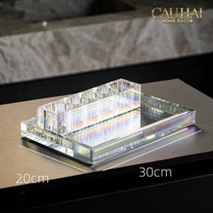 Set Nhà Tắm Pha Lê Pure Cristalleries Cannage Facetté Bathroom Vanity Sets Lọ Bàn Chải 5 Slots-CẬU HAI HOME DECOR