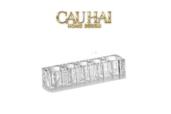 Set Nhà Tắm Pha Lê Pure Cristalleries Cannage Facetté Bathroom Vanity Sets Lọ Bàn Chải 5 Slots-CẬU HAI HOME DECOR