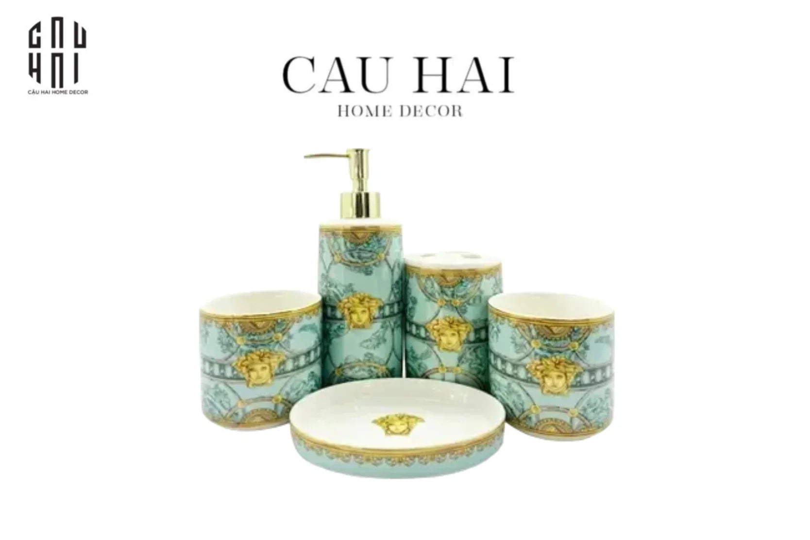 SET NHÀ TẮM SCALA DEL PALAZZO VERDE 5PCS - FULL BOX SS25