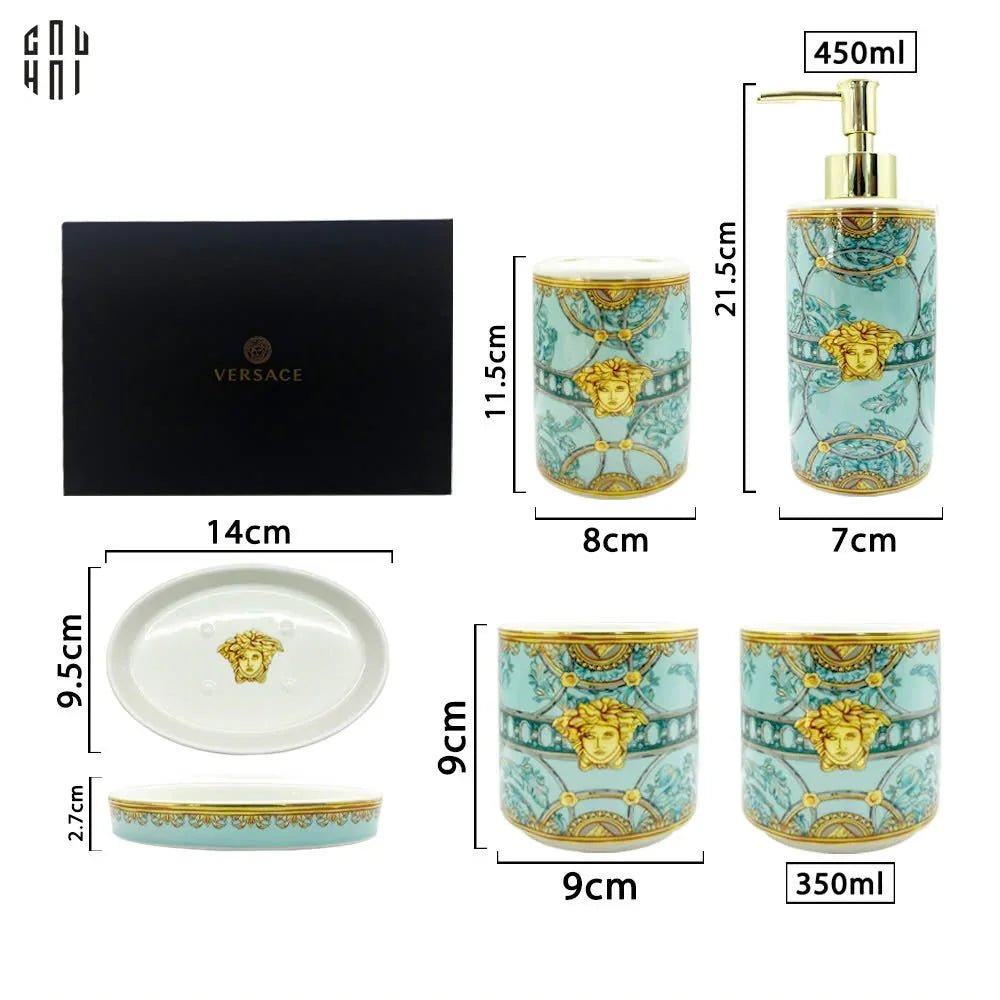 SET NHÀ TẮM SCALA DEL PALAZZO VERDE 5PCS - FULL BOX SS25
