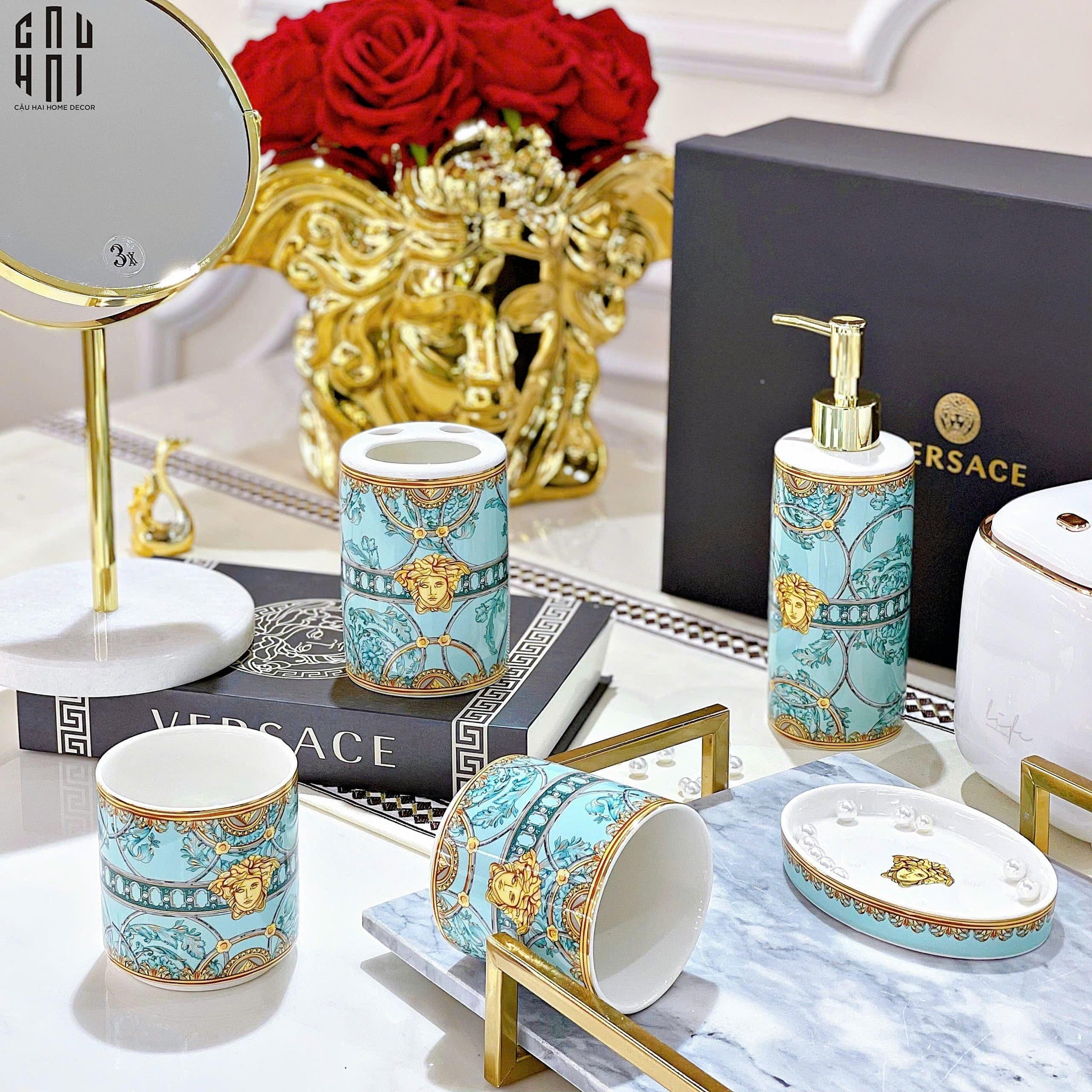 SET NHÀ TẮM SCALA DEL PALAZZO VERDE 5PCS - FULL BOX SS25-CẬU HAI HOME DECOR