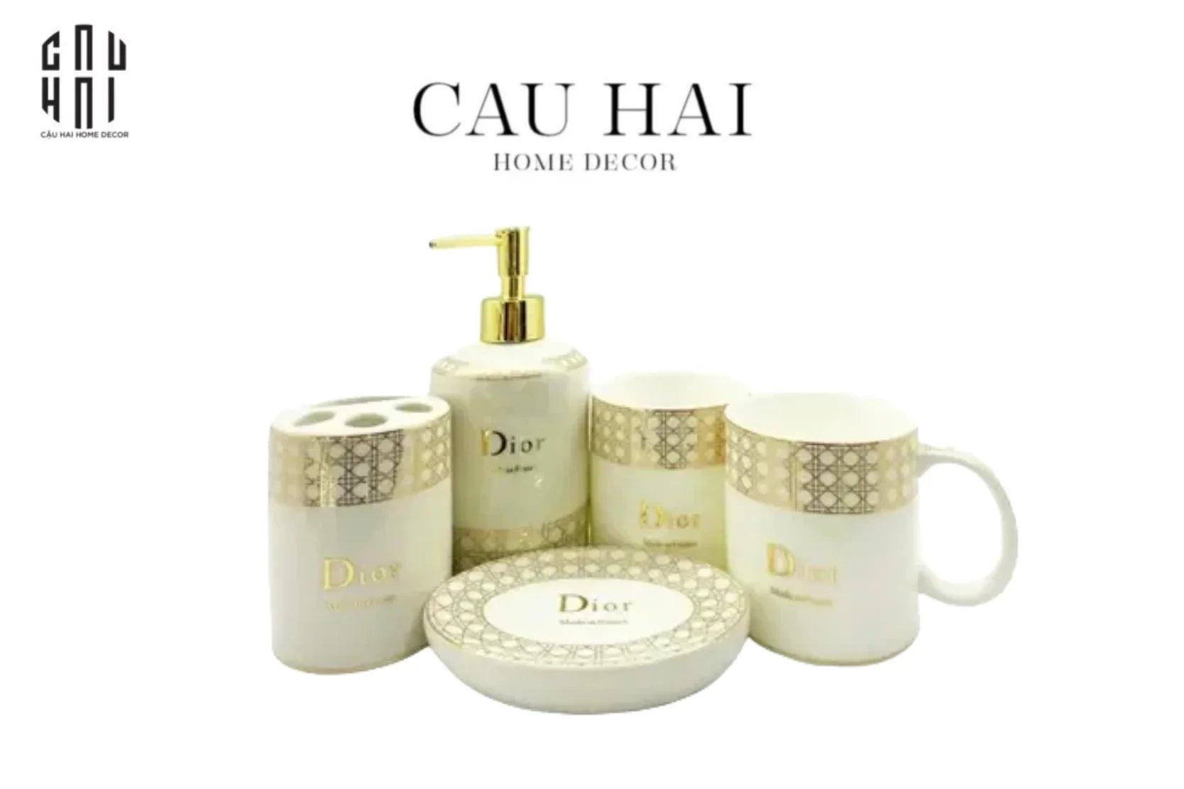 SET NHÀ TẮM WHITE D.O 5PCS - FULL BOX SS25