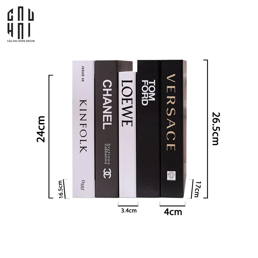 SET SÁCH TRANG TRÍ PHONG CÁCH HIỆN ĐẠI SIZE L-CẬU HAI HOME DECOR
