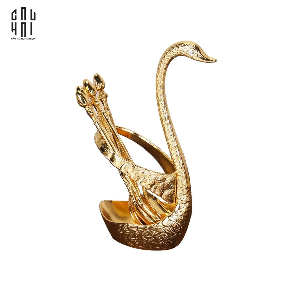 Set Tea Spoon Golden Swan-CẬU HAI HOME DECOR