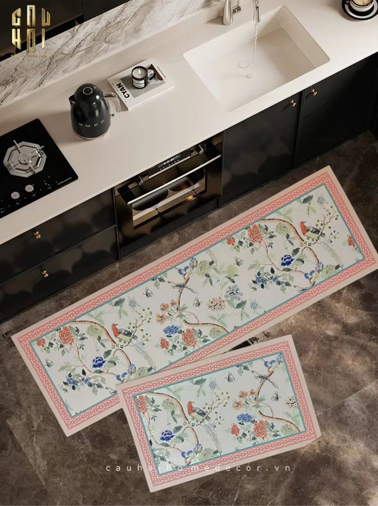 SET THẢM BẾP DA 45x75/150 LA MUSE-CẬU HAI HOME DECOR