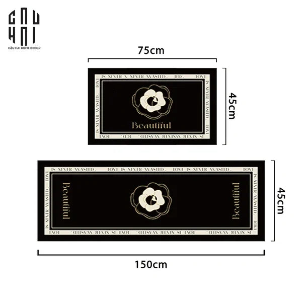 SET THẢM BẾP DA CAMÉLIA 1M5