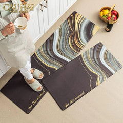 Set Thảm Bếp Da Cao Cấp - Water & Oil Repellent45x75/150 - Saturn Stella-CẬU HAI HOME DECOR