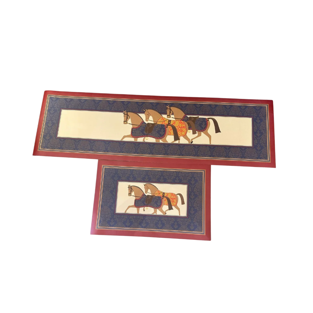 Set Thảm Bếp Micro Nappa Gen 8 Équestre Bordeaux Marine 45*75/45*150-THẢM BẾP-CẬU HAI HOME DECOR-CẬU HAI HOME DECOR