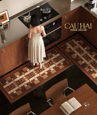 set-tham-bep-micro-nappa-gen8-etoile-brun-chaine-dancre-iconique-45x75150-cau-hai-home-decor - CẬU HAI HOME DECOR