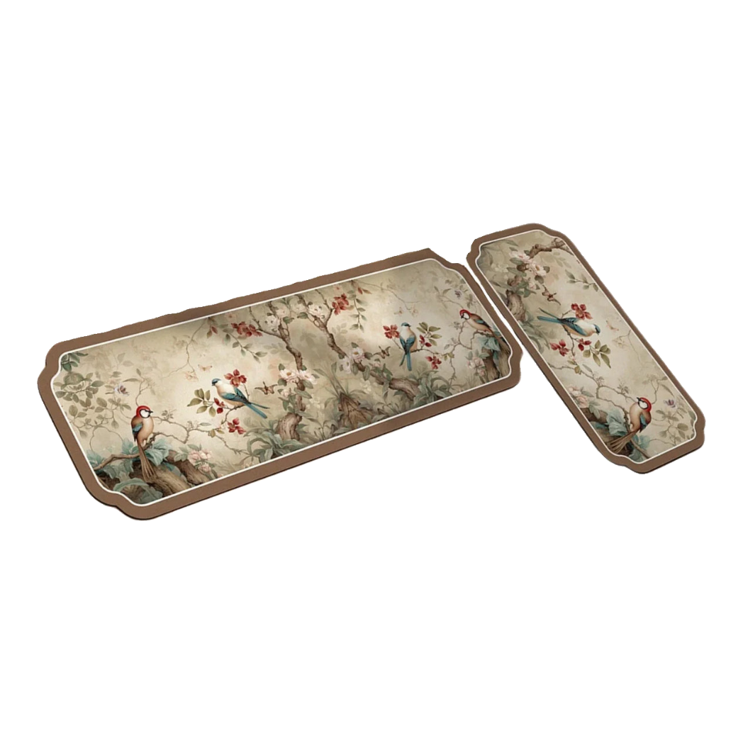 Set Thảm Bếp Microfiber 45x75/150 - Miracle  Birds