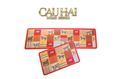set-tham-bep-microfiber-45x75150-patchwork-equestre-crimson-rouge-tham-bep-cau-hai-home-decor - CẬU HAI HOME DECOR
